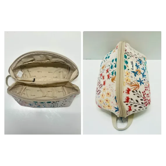 Oval toalettmappe M128-27 Blomstereng