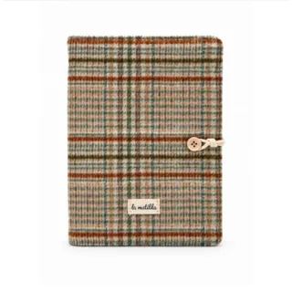 Notatbok M149–142 Beige & blå stripet