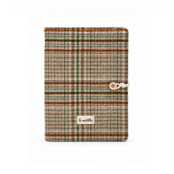 Notatbok M149–142 Beige & blå stripet