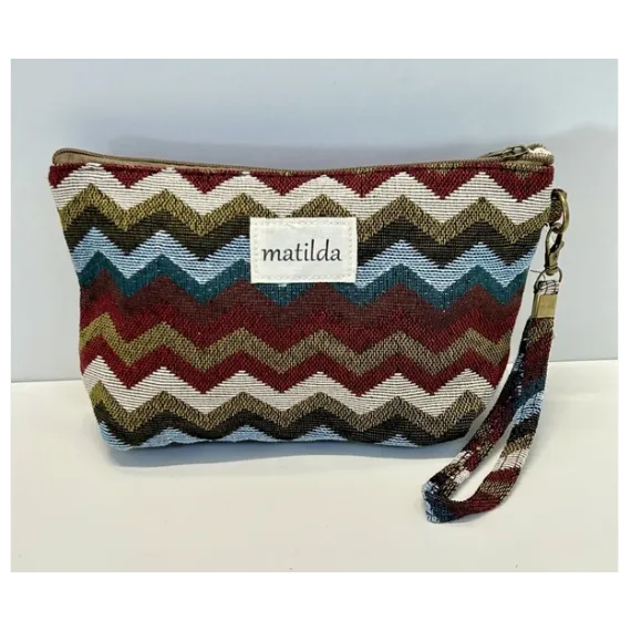 Toalettmappe Medium M101-51 Zigzag fargefull